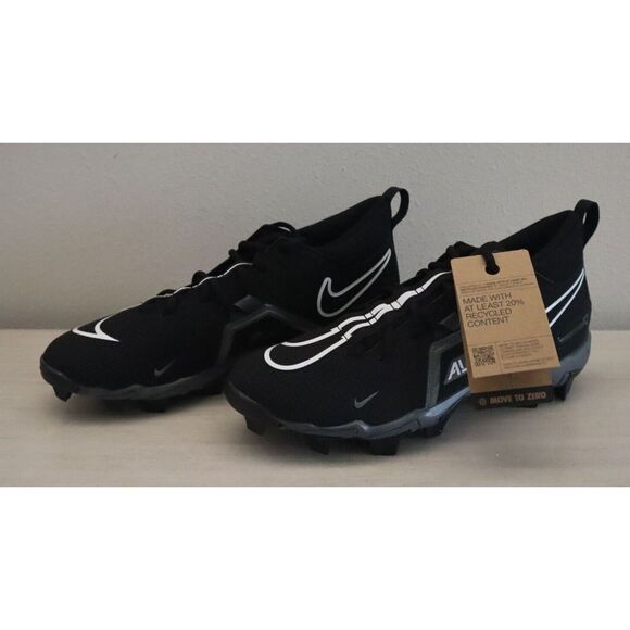 Nike CV0582 010 Men's Sz 10.5 Black Alpha Menace 3 Shark Molded Football Cleats - Picture 4 of 8